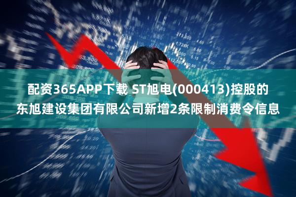 配资365APP下载 ST旭电(000413)控股的东旭建设集团有限公司新增2条限制消费令信息